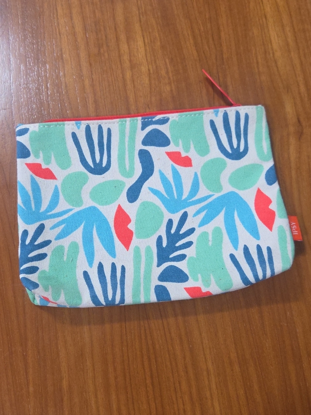 IPSYl Abstract Cosmetic Pouch in Green & Blue